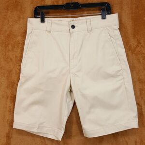HUGO BOSS Chino Shorts Mens 30 Tan Flat Front Stretch 10" DARIK $98